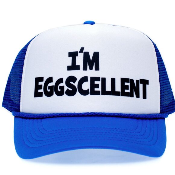 Regular Show- I'm Eggscellent Hat Cap Eggcelent Excellent Royal Curved - Picture 1 of 2